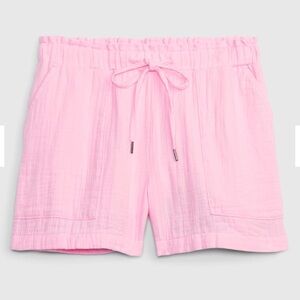 Gap Pink Crinkle Gauze Pull-On Shorts